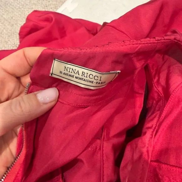 Nina Ricci Vibrant Fuchsia Ruffle Dress - Picture 6 of 6